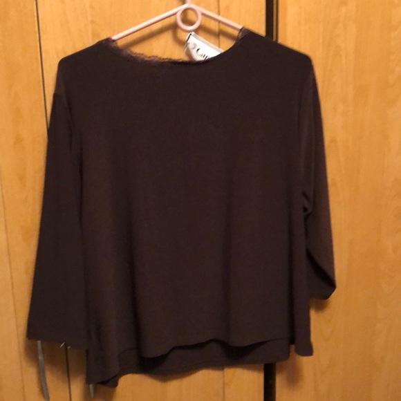 2X Carol Rose Dark Brown Blouse - Picture 8 of 8